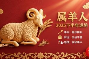 2025年屬羊人下半年運勢如何